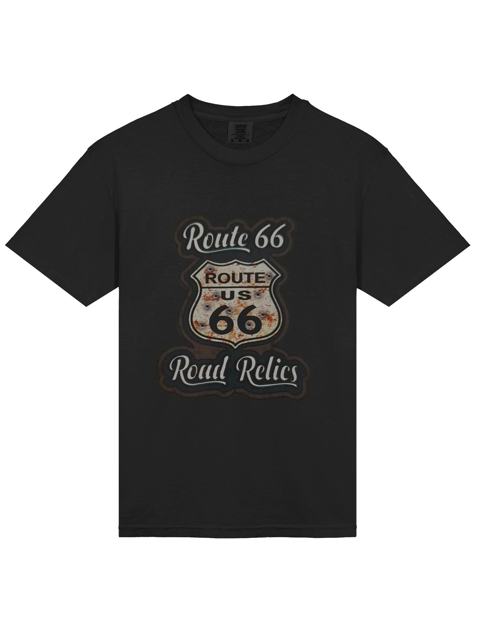 Vintage Style Route 66 Road Relics Bullet Hole T-Shirt product image (3)