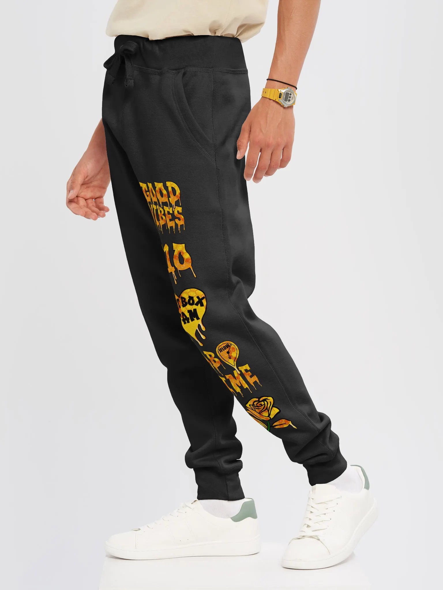 UNISEX HOT BOX FAM JFLOW DRIP EMOTE SWEAT PANTS product image (28)