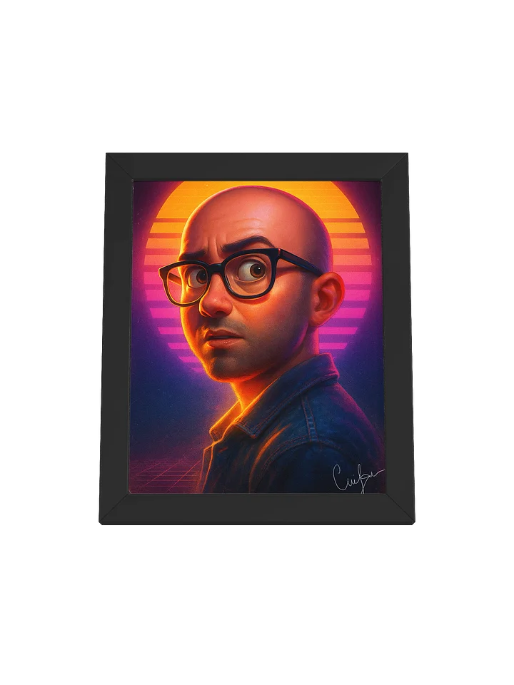 Retro-Futuristic Sunset Stantin Gaming Portrait product image (1)
