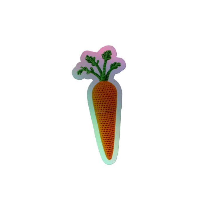 CozyAvocado Kiss-Cut Holographic Sticker Sheet Carrot #1 product image (2)