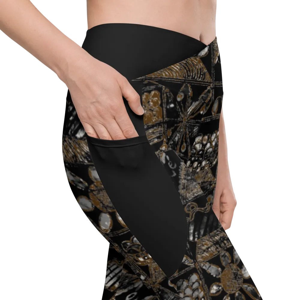 Festivity Print Crossover Leggings with Pockets product image (8)
