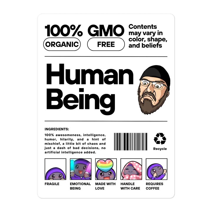 Human Label Magnet product image (1)