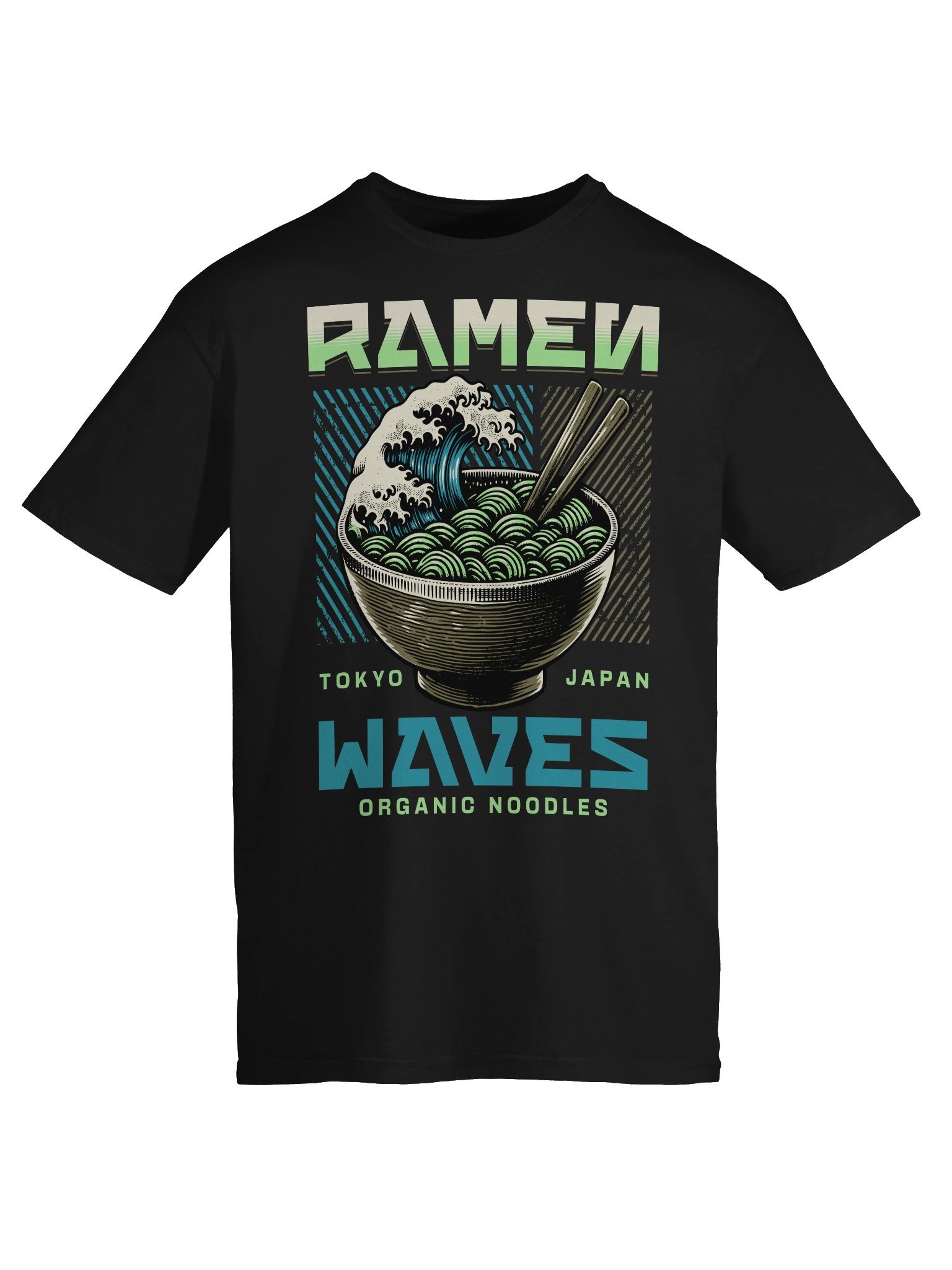 Ramen Waves Organic Noodles T-Shirt - Gildan Softstyle product image (6)