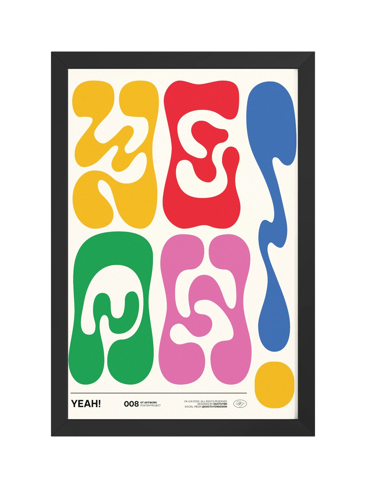 "YEAH!" Typography Framed Poster product image (7)