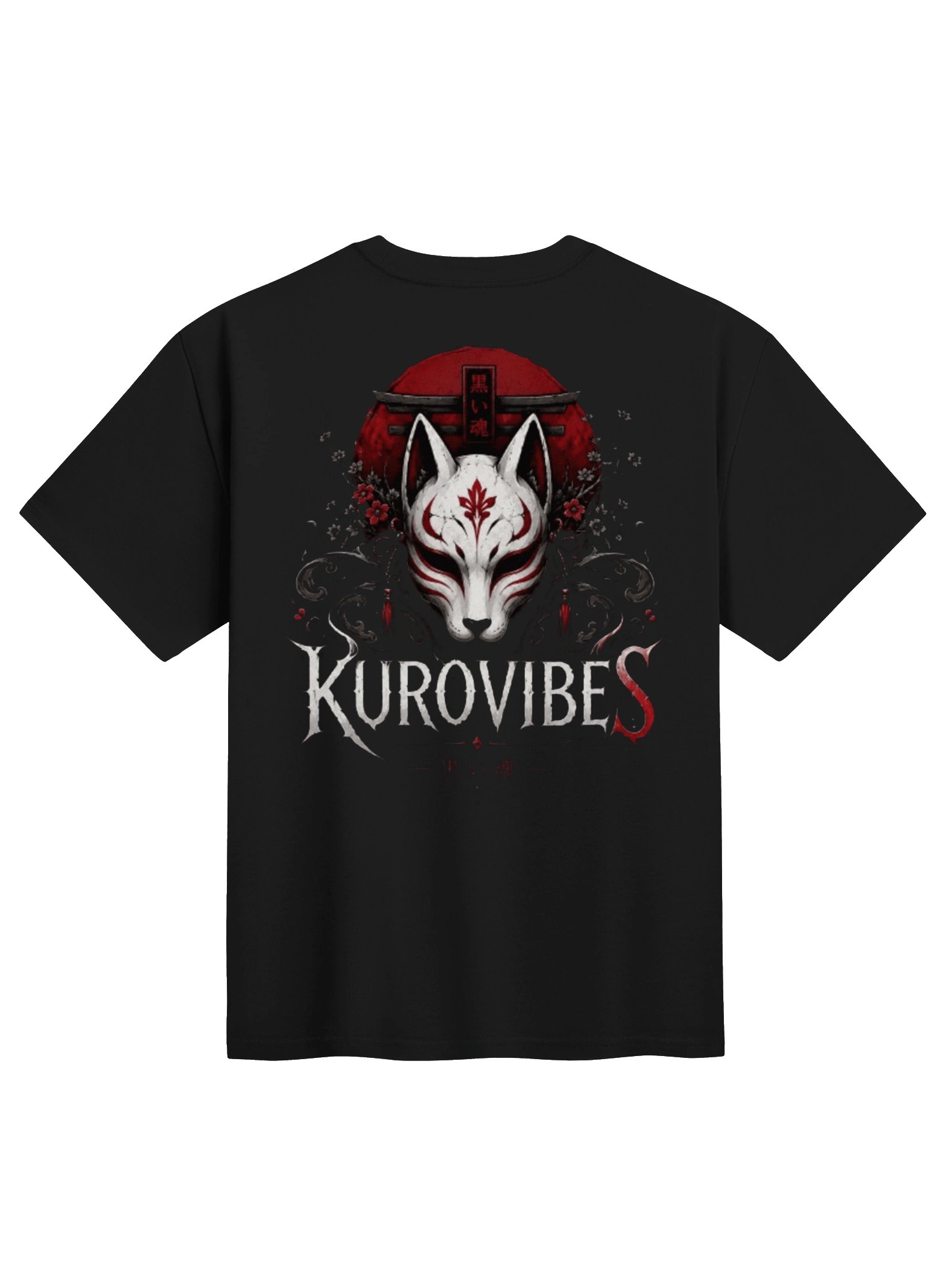 Kitsune Spirit – Japanese Kitsune Mask Oversized Graphic T-Shirt | Dark Streetwear product image (2)
