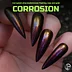 CORROSION - Corrupted Olive Rose and Gold Multichrome Nail Polish
