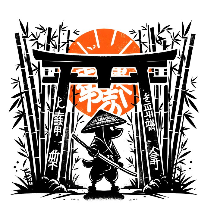 Samurai Dog Silhouette product image (2)