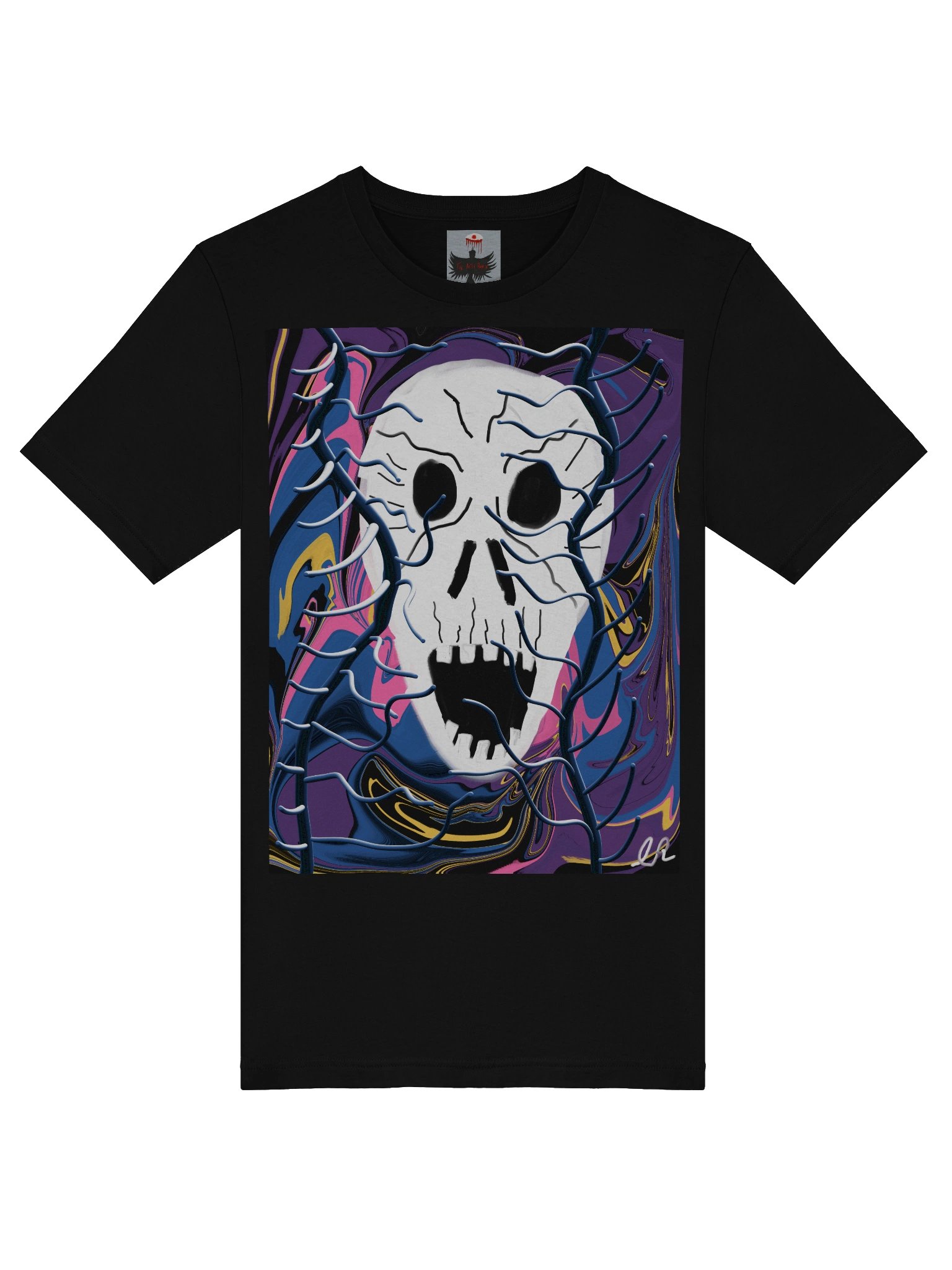 Marbled Visage — Abstract Skull Art Tee product image (5)