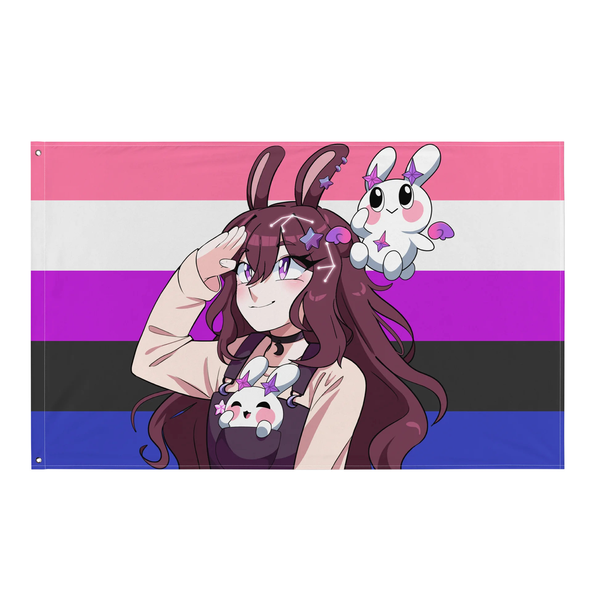 Genderfluid Pride Flag - featuring Yuwuna and Mellow! product image (1)