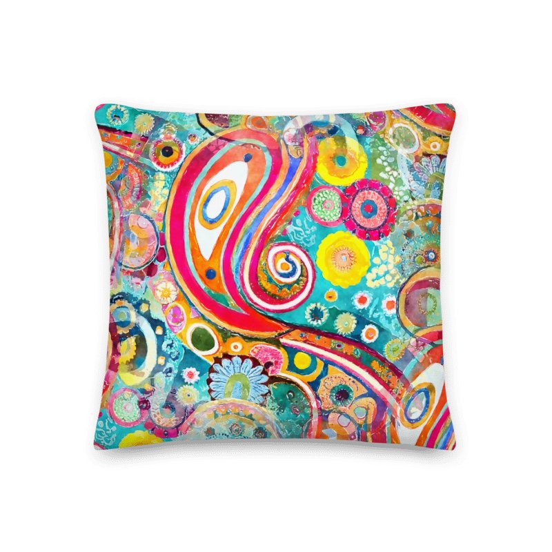 Vibrant Swirls All-Over Print Pillow product image (3)