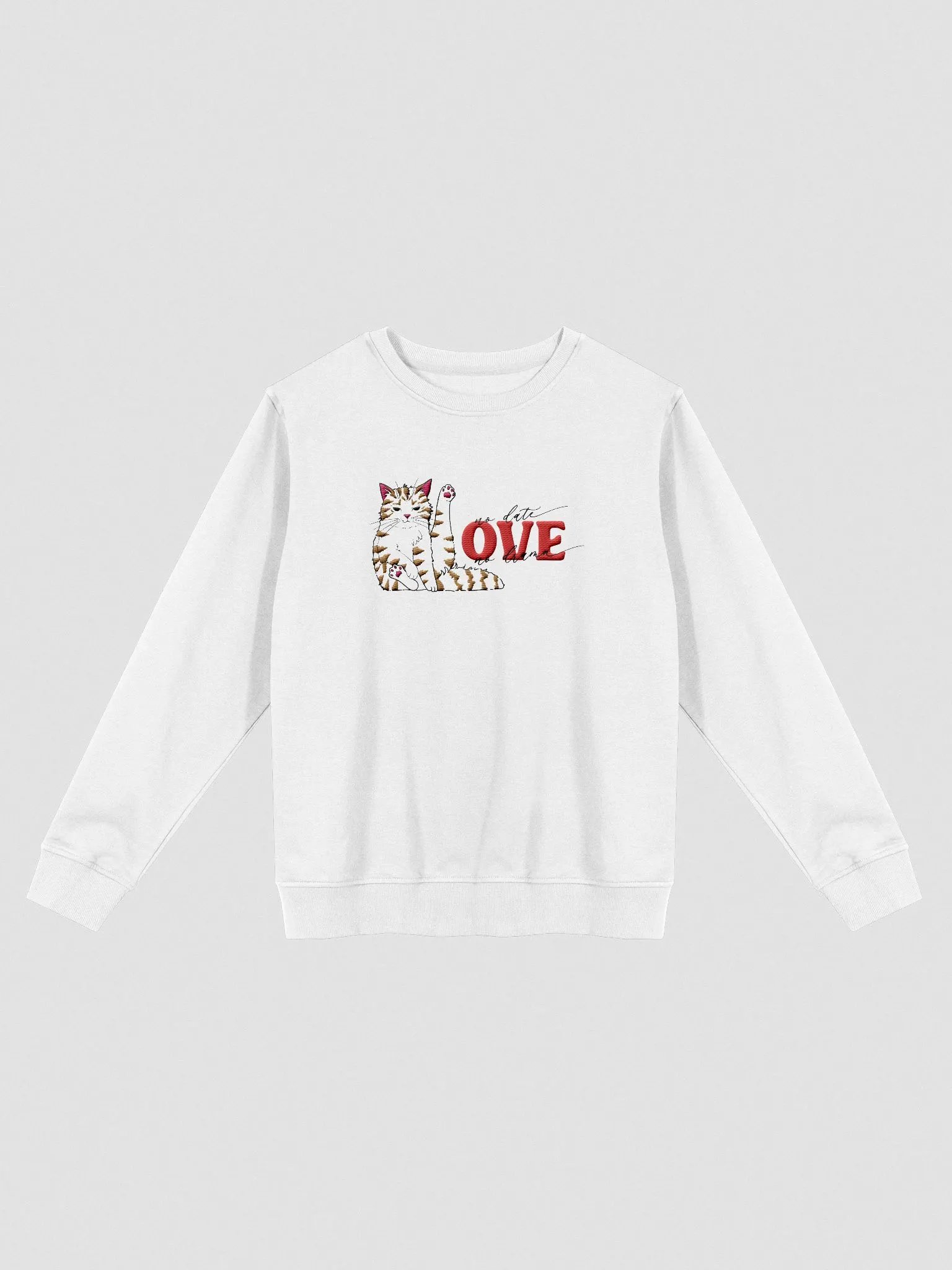 Cat Date Night - Embroidered Organic Sweatshirt product image (2)