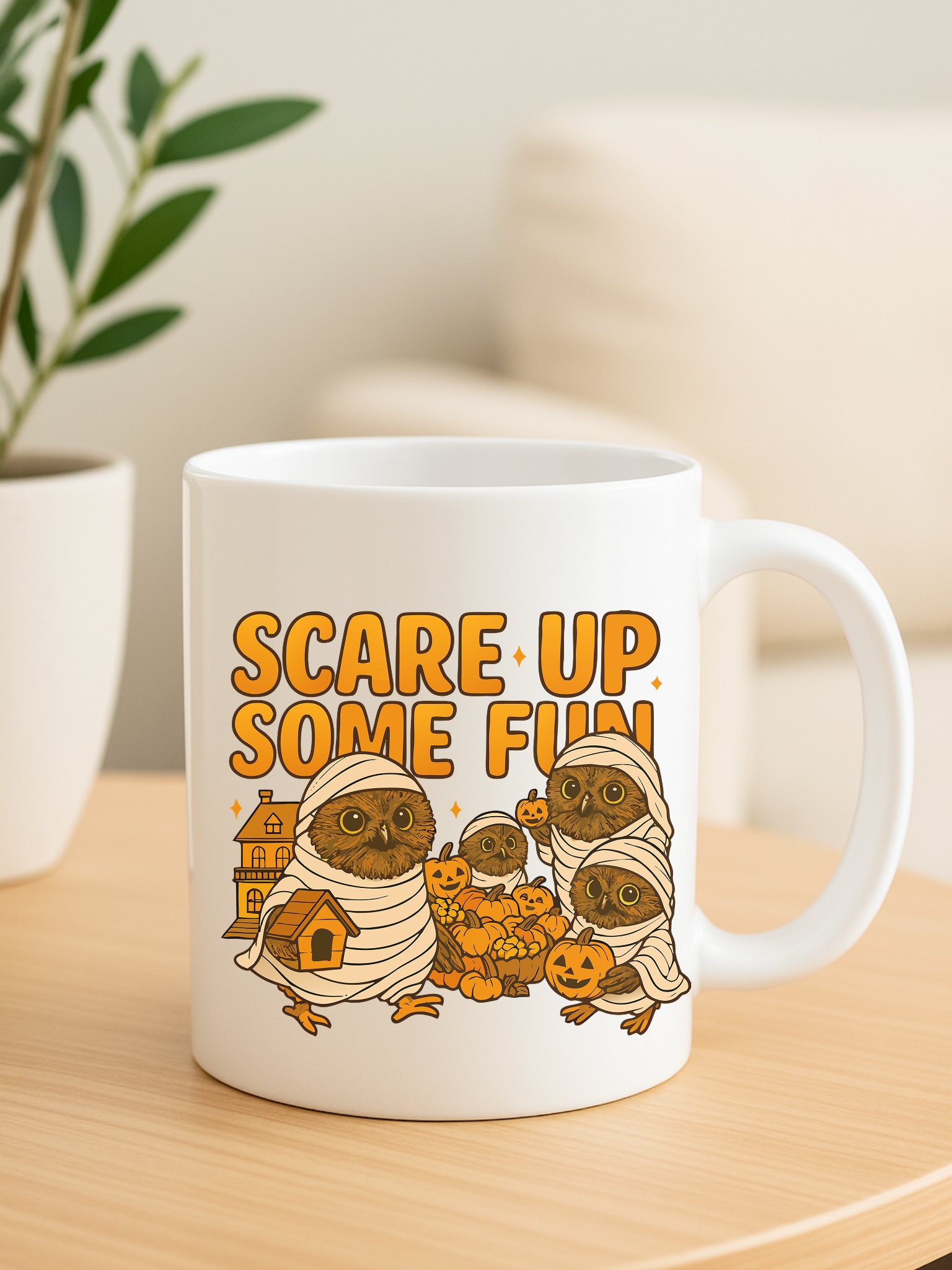 Scare Up Some Fun – Cute Halloween Ruru Digital Print product image (3)