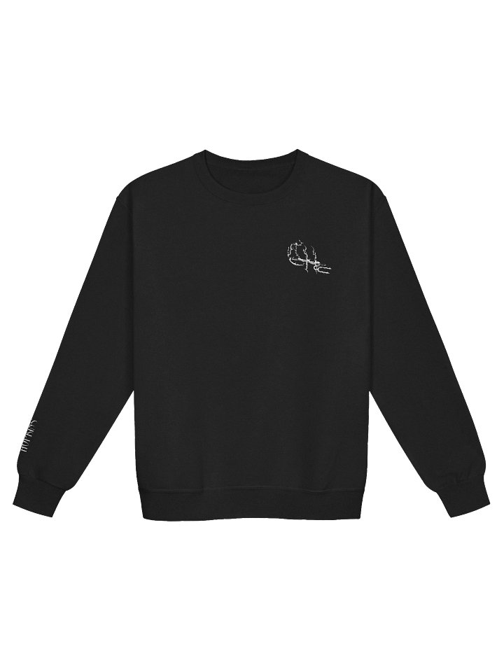 H8 NVR DIES Logo WHITE Embroidered Crewneck product image (1)