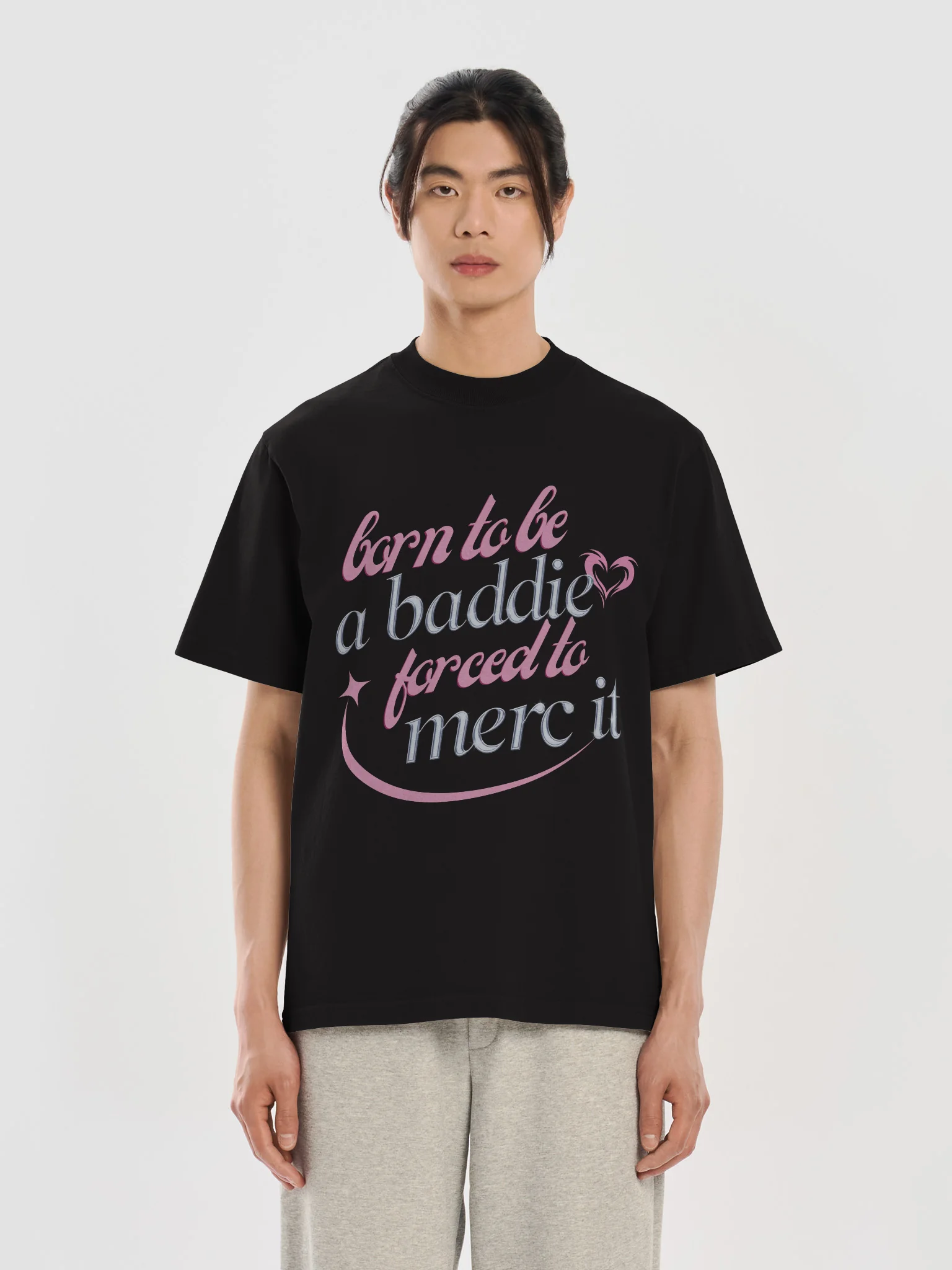born to be a baddie, forced to merc it - oversized boxy tee (merc x riftbaddies) product image (5)