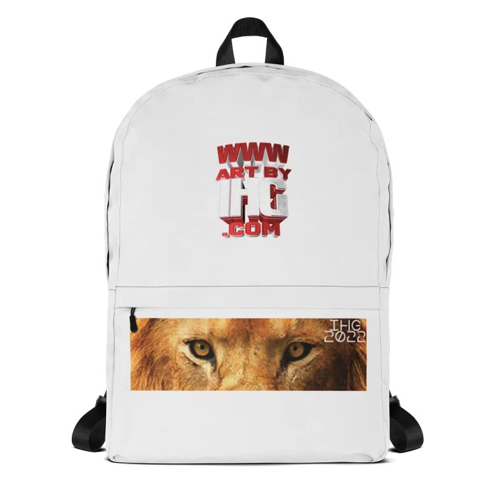 ArtByIHG.com Lion Eyes Digital Drawing Bookbag product image (2)