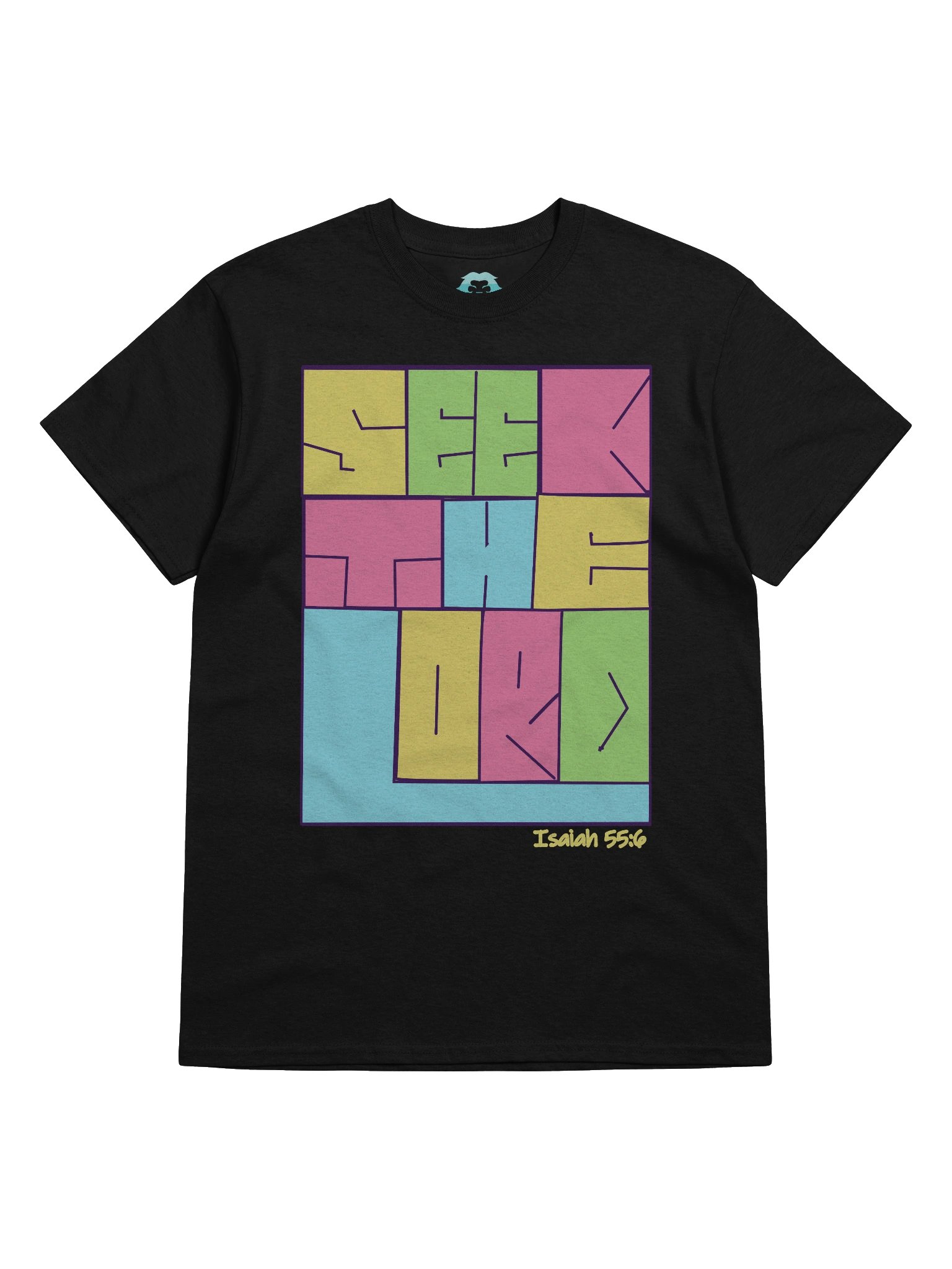 Seek the Lord 90's Block tee (black) product image (5)