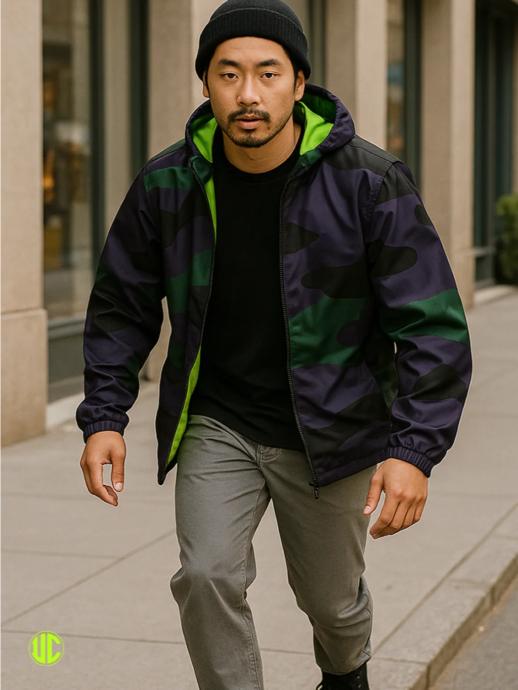 Midnight Purple Camo – Windbreaker product image (1)