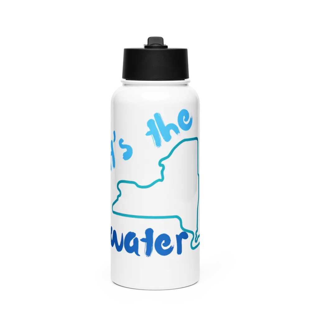 "It's the Water" Stainless Steel Water Bottle with Straw Lid product image (1)