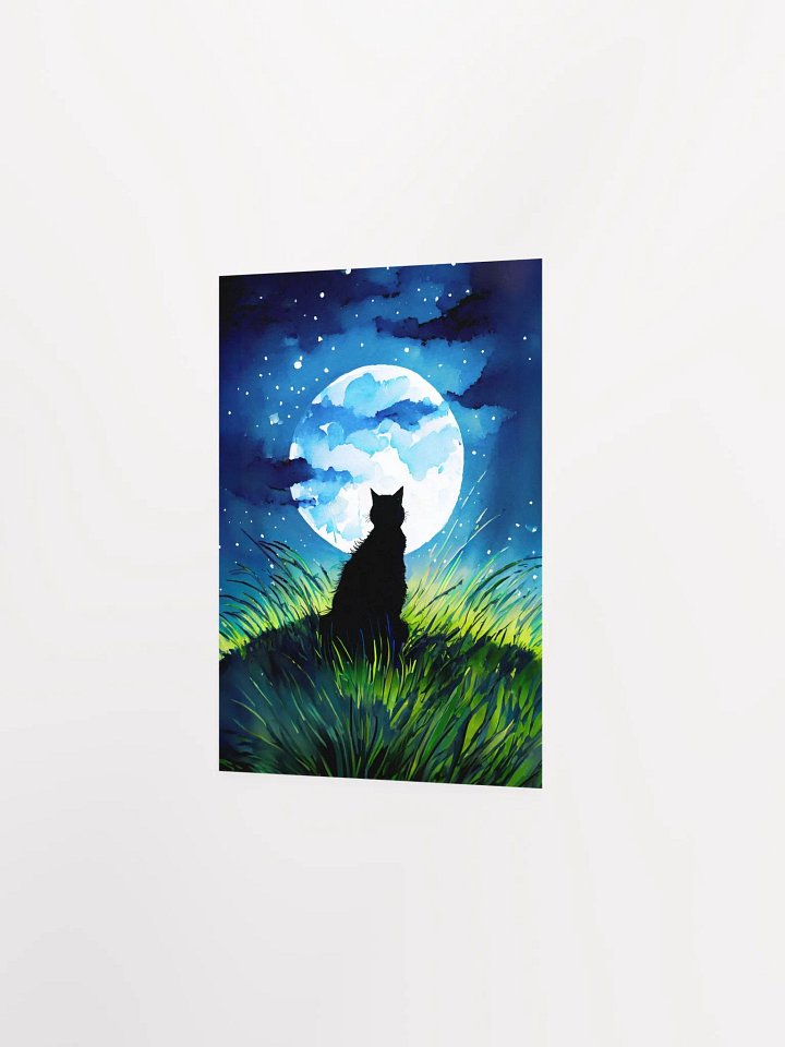A Cat Sings To The Moon Studio Art Print product image (2)