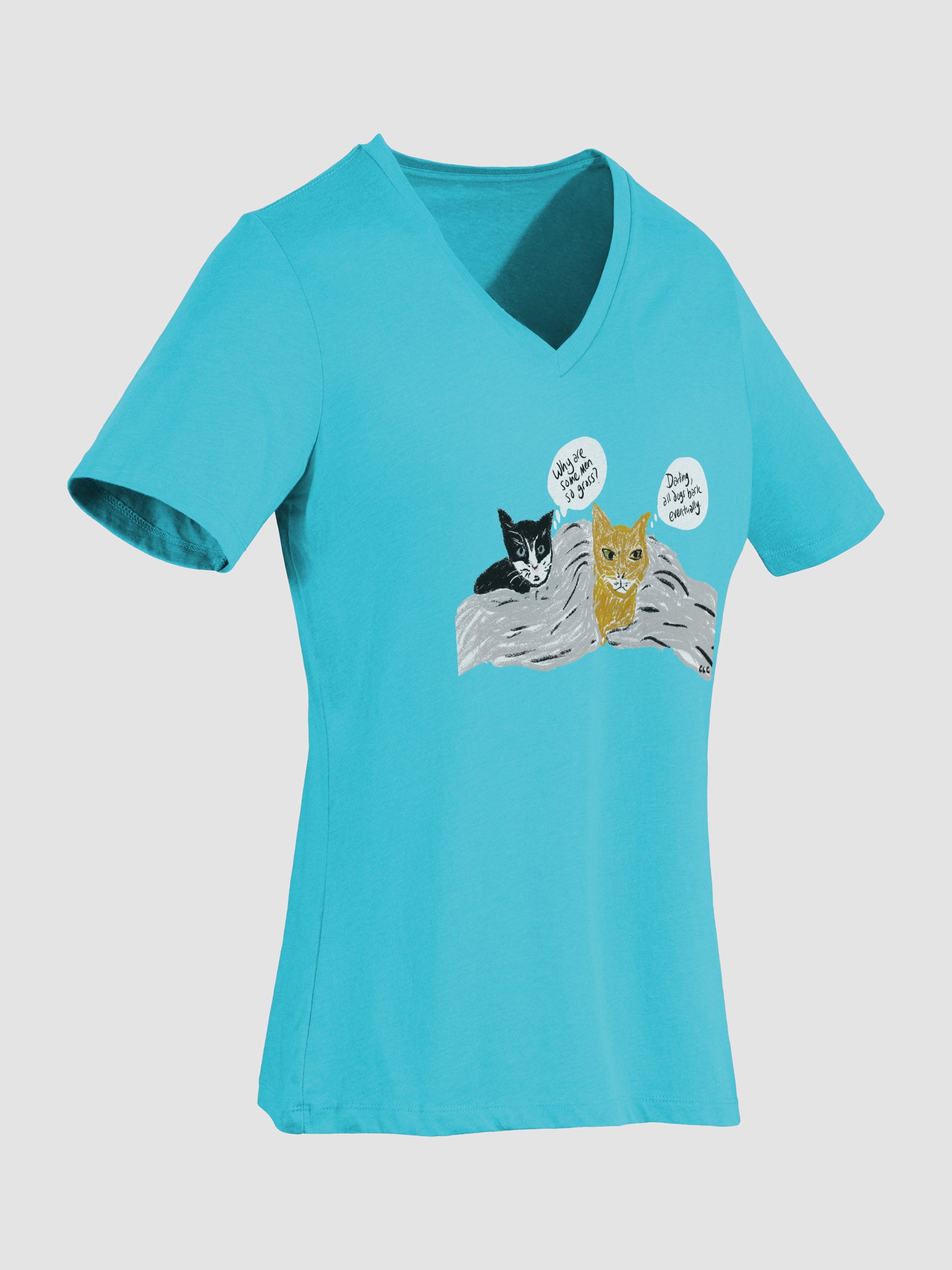 Kitties Thoughts on Men V-neck tee product image (44)