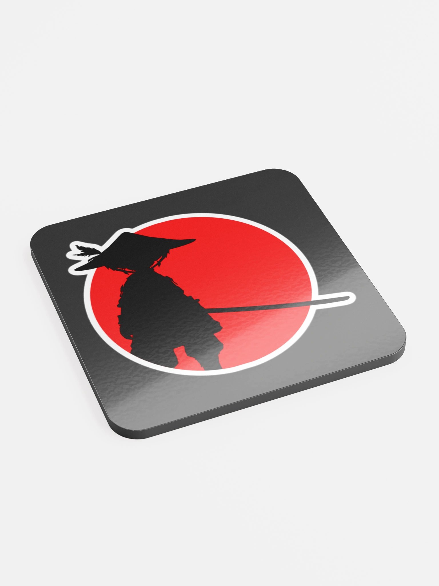 Samurai Silhouette Cork Coaster product image (2)
