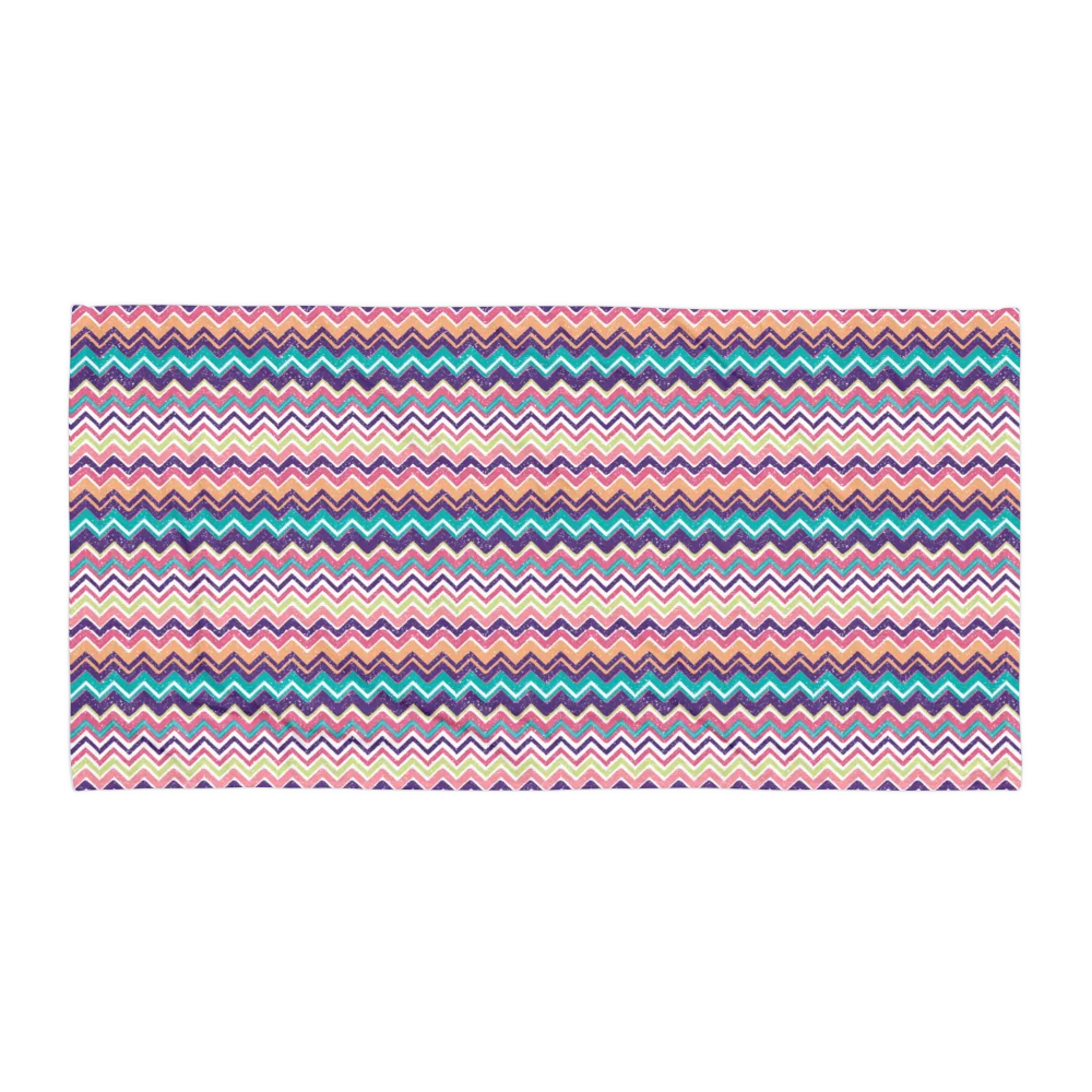 Colorful Zigzag Beach Towel – Soft Absorbent Summer Pool & Travel Towel 30x60 Inch Plush Towel product image (1)