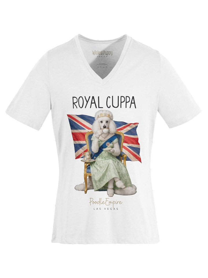Royal Cuppa Poodle V-Neck | Poodle Empire product image (2)