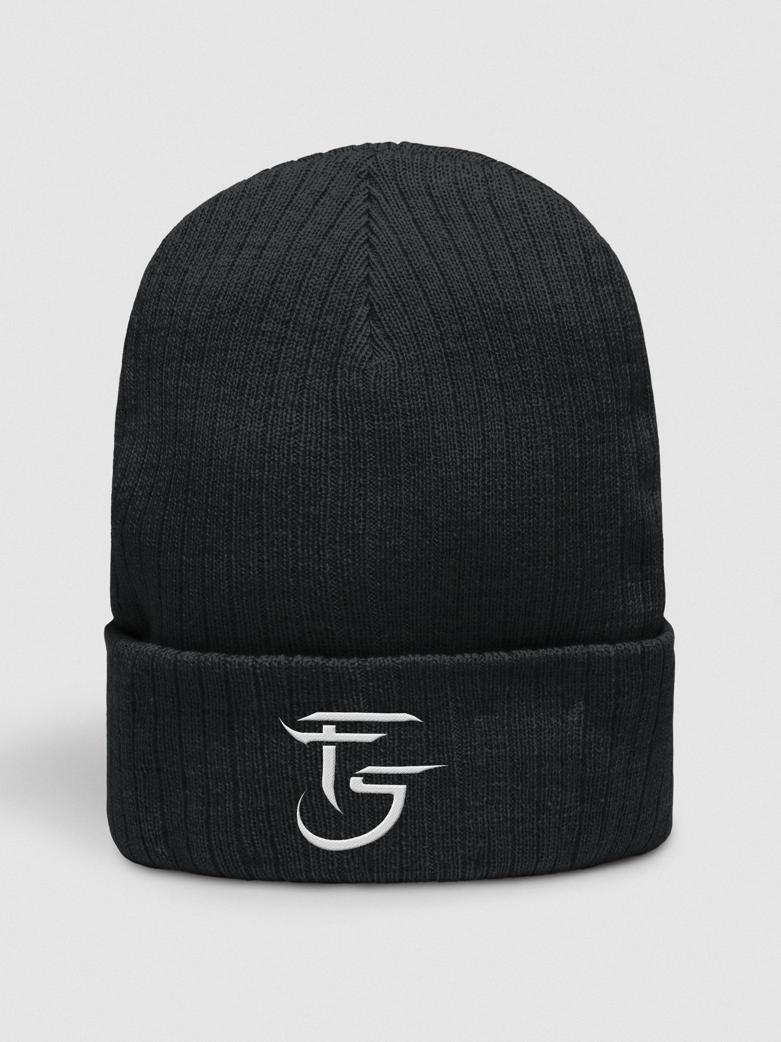 Fractal Sun Ribbed Knit Beanie product image (1)