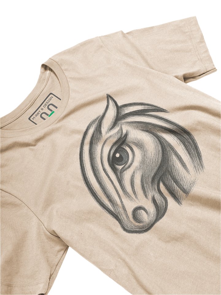 Heerup-Inspired Surreal Horse Art T-Shirt – Danish Artist Tribute DTG Print - by M-Art and Design product image (2)