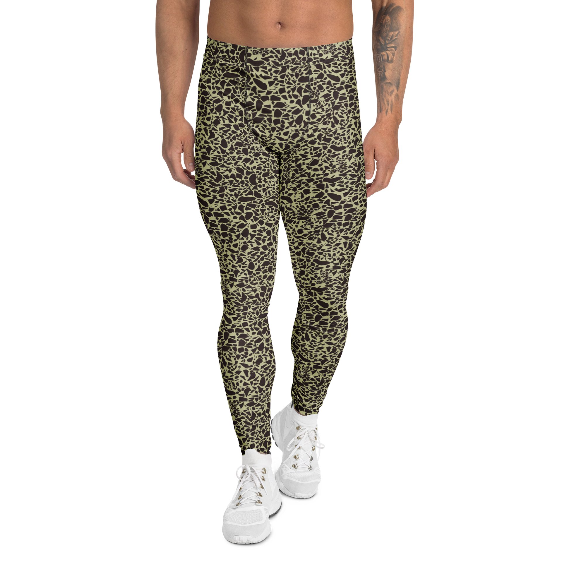 Minimalist Men's Leggings Mosaic Abstract Pattern product image (1)