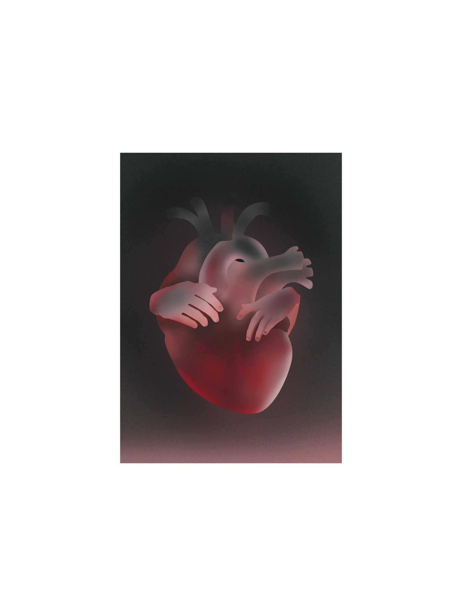 Surreal Heart Illustration - Self-Love & Healing Poster product image (1)