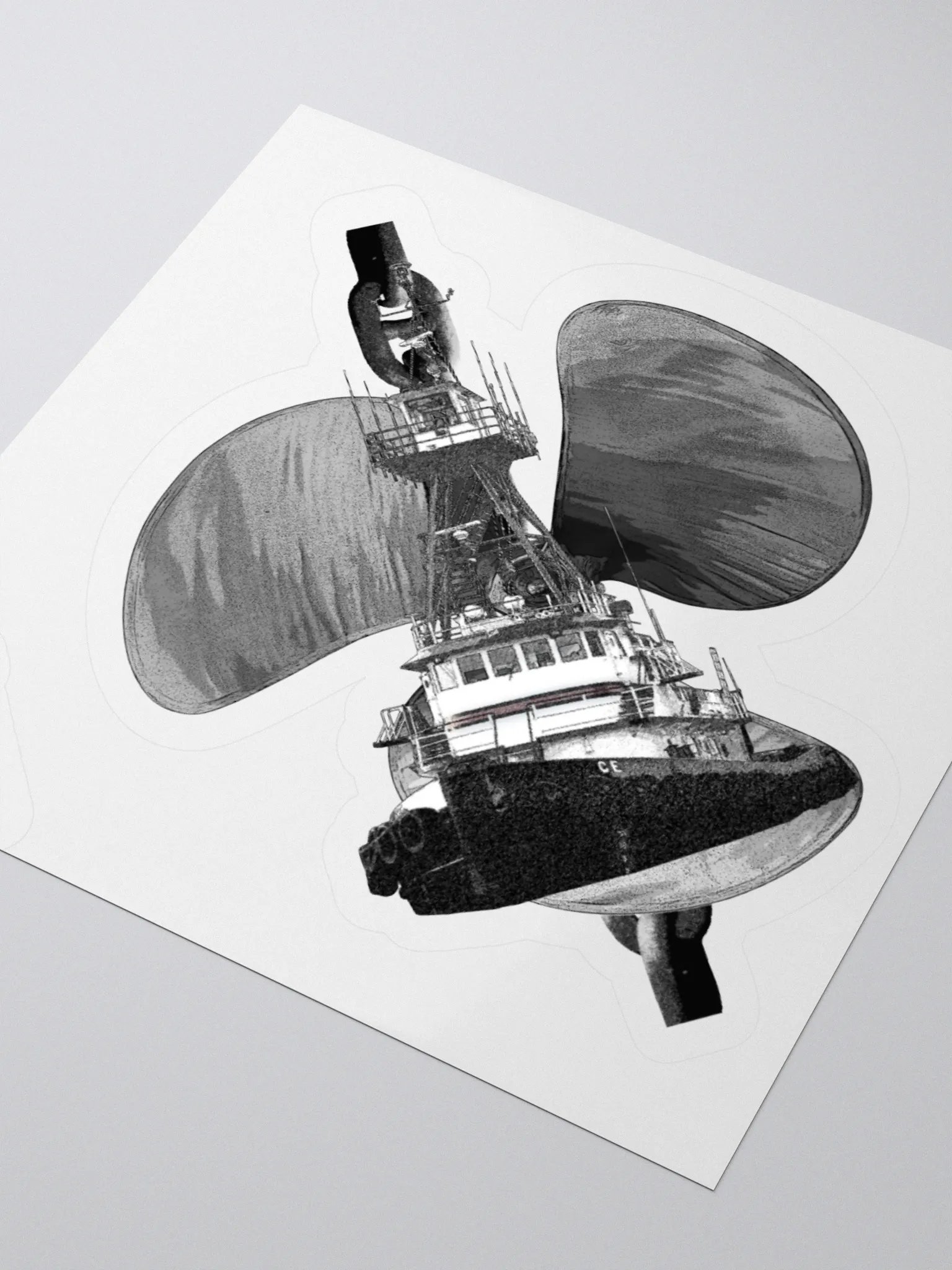 Three blade prop Cain Tug CE Kiss Cut Stickers product image (10)