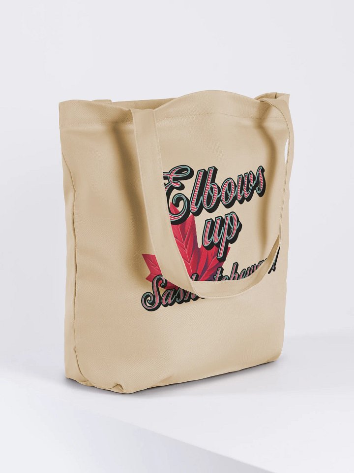 Elbows Up Maple Leaf Saskatchewan Canadian Pride Eco Tote Bag product image (4)