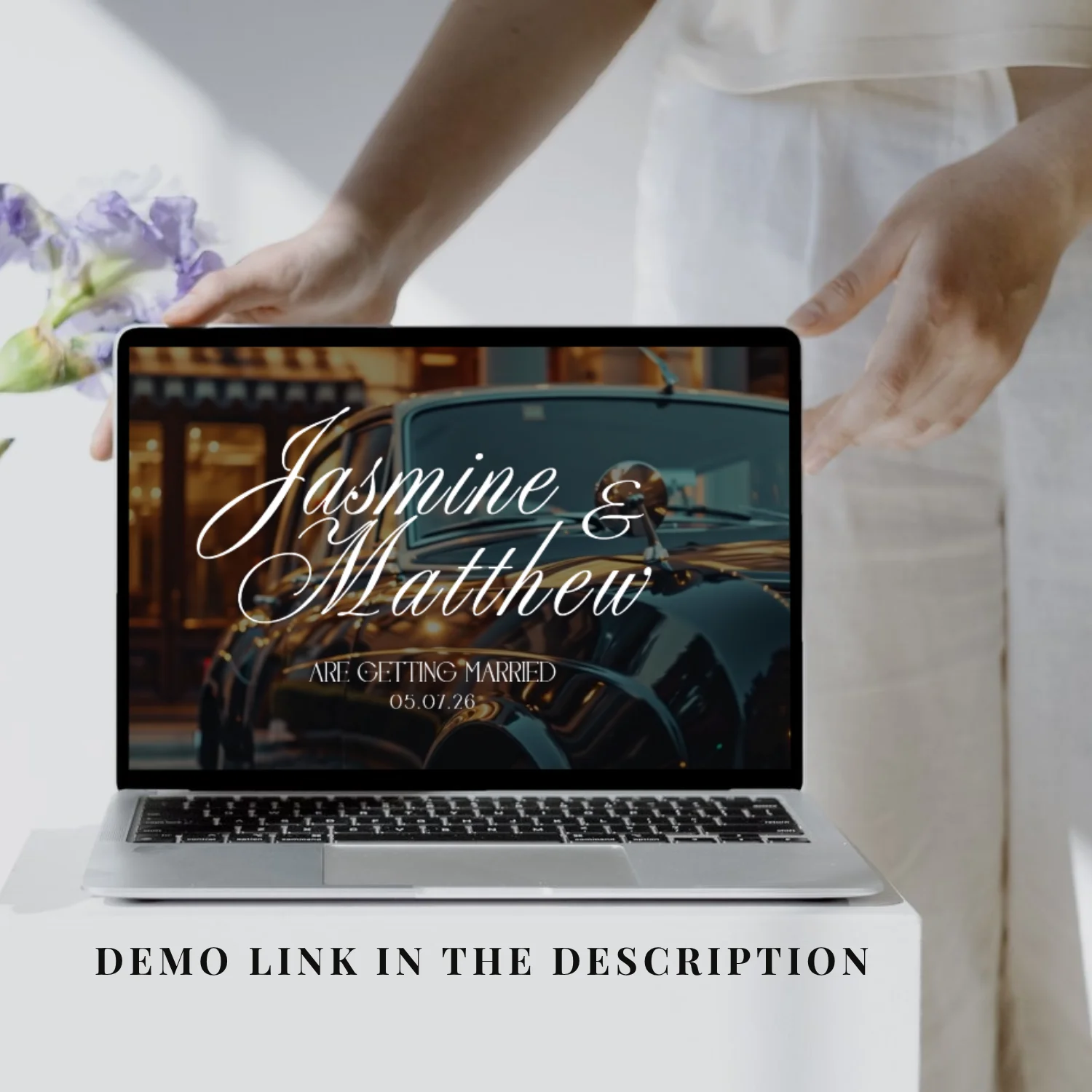 Old Money Wedding Website Template | Elegant Black Tie Digital Invite | Editable Canva Website | Wedding RSVP Online | Printable Invitation product image (10)