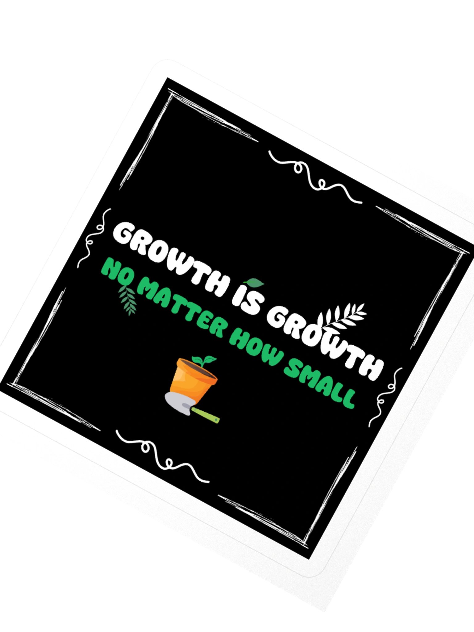 Growth is Growth Square Sticker product image (2)