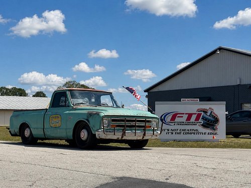 Used the ol’ shop truck to drop some parts at @ftiperformance do @smgmotoring and @bms_built #yeahbuddygarage