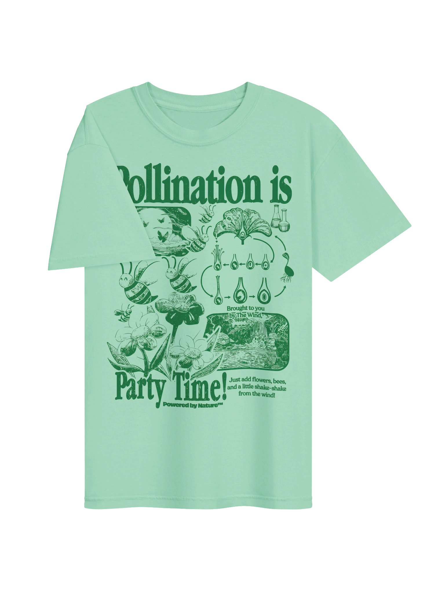 Bee Pollination Graphic Tee, Comfort Colors Flower Nature T-Shirt, Gardening Science Shirt, Unisex product image (53)