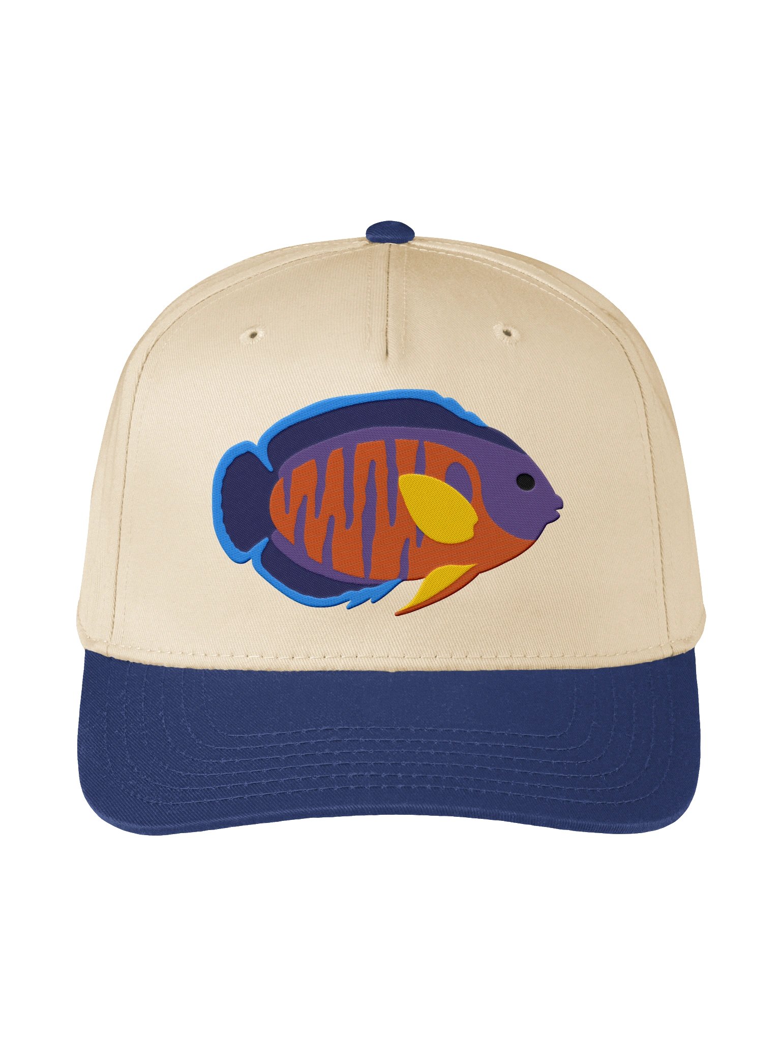 Coral Beauty Angelfish Embroidered Mid-Profile Baseball Cap | Saltwater Reef Fish Hat product image (9)