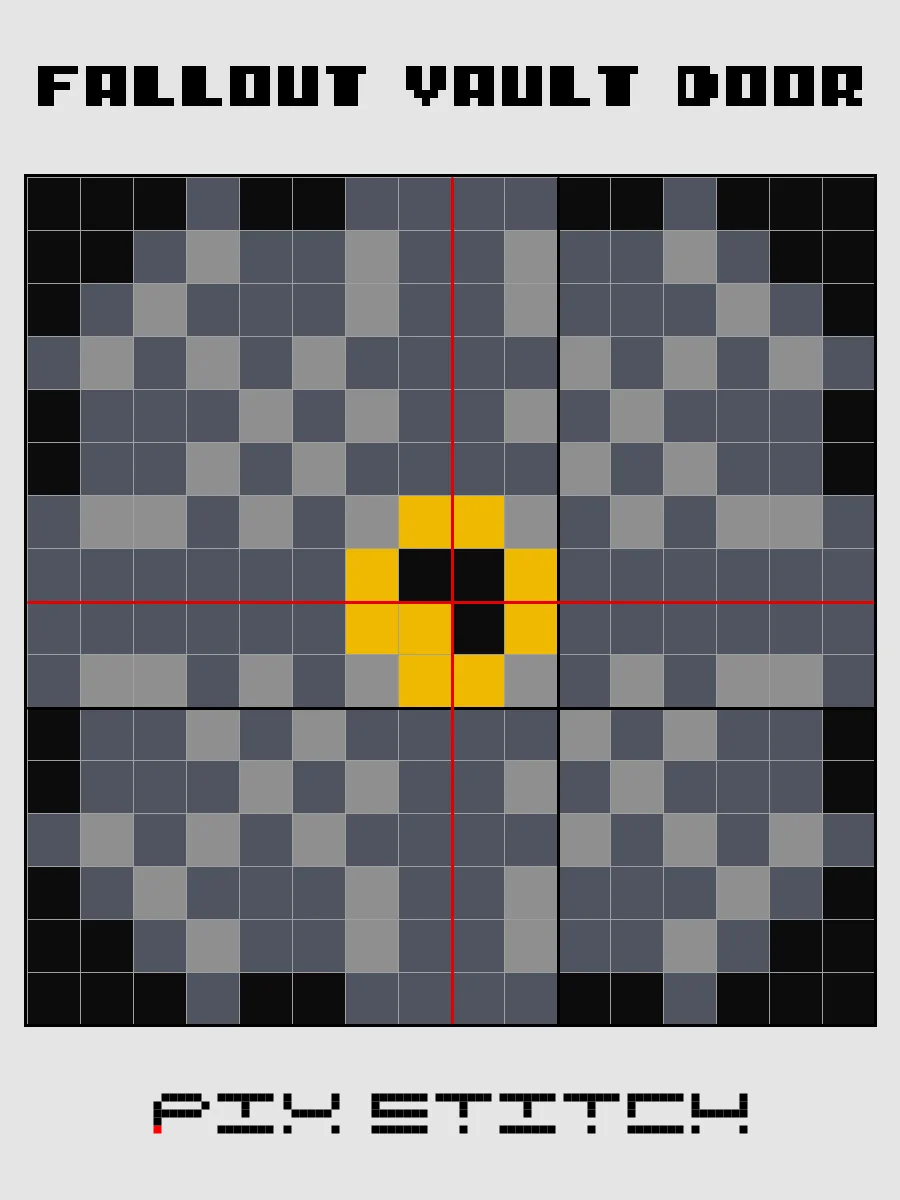 Fallout Vault Door Pixel Art product image (2)