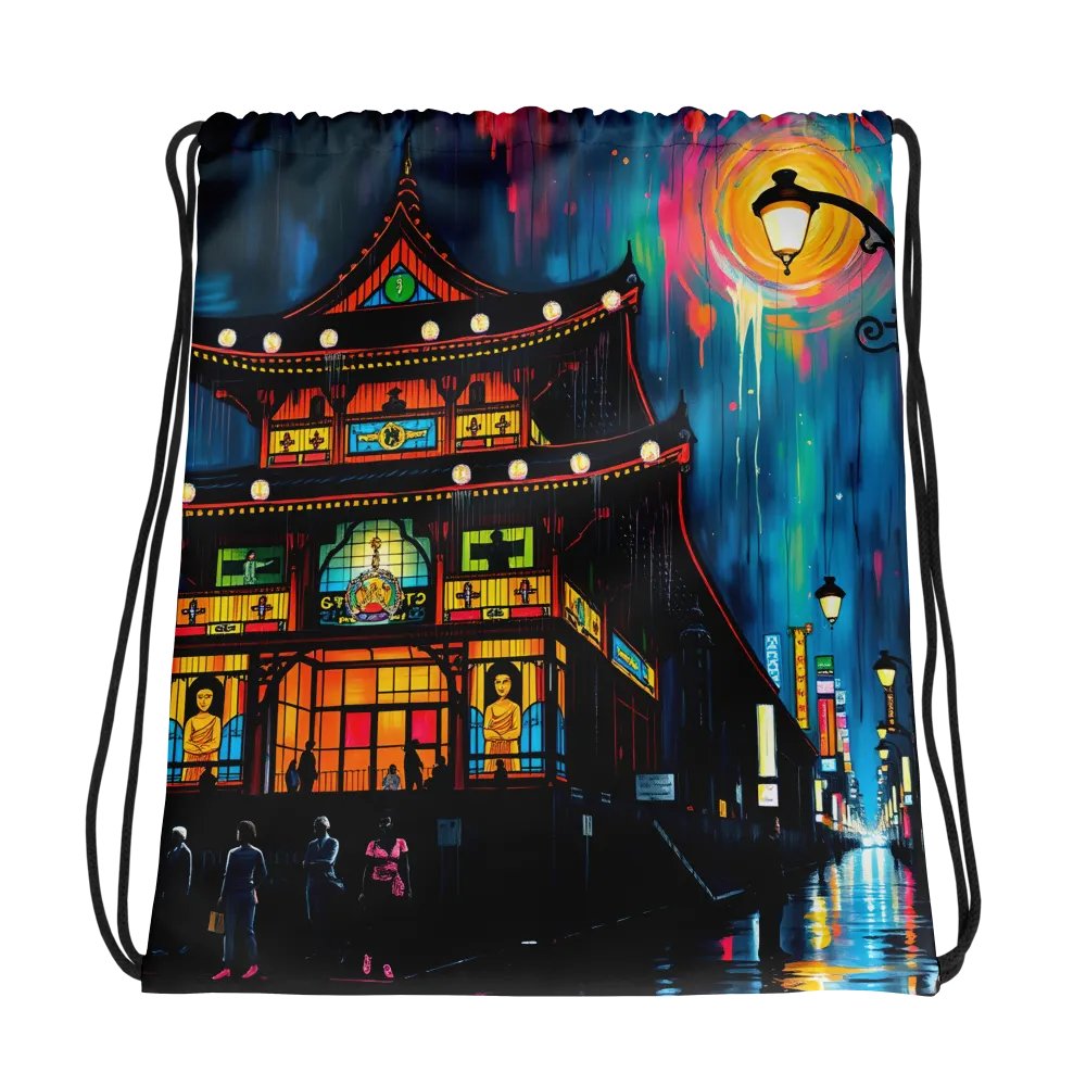 Enchanted Buddhist Temple All-Over Drawstring Bag product image (1)