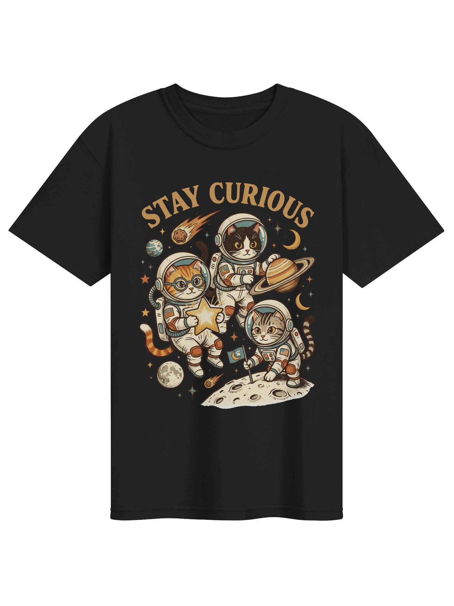 Cosmic Explorer Cats T-Shirt product image (1)