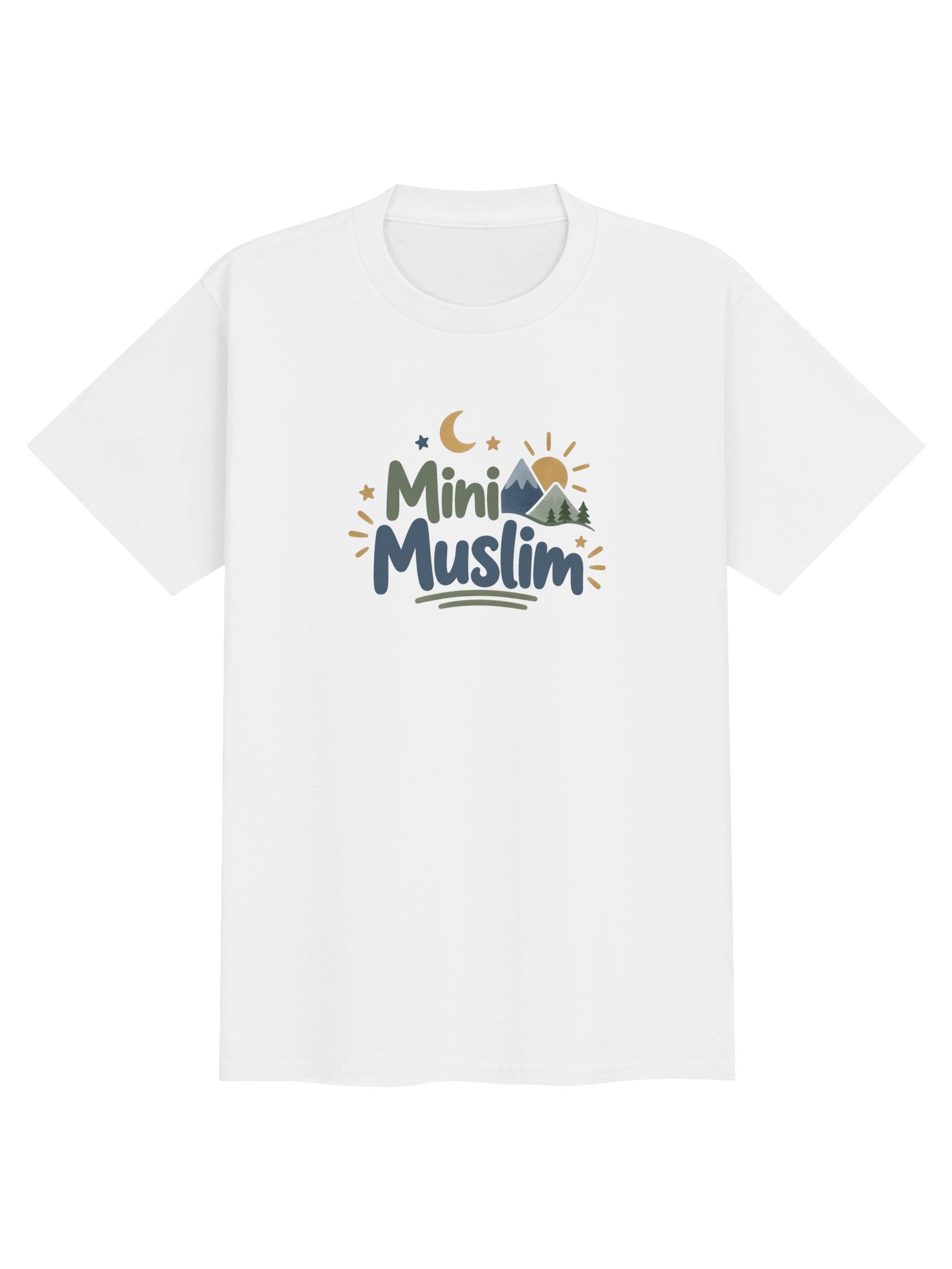 Mini Muslim Kids T-Shirt | Mountain Adventure Islamic Tee for Boys product image (1)
