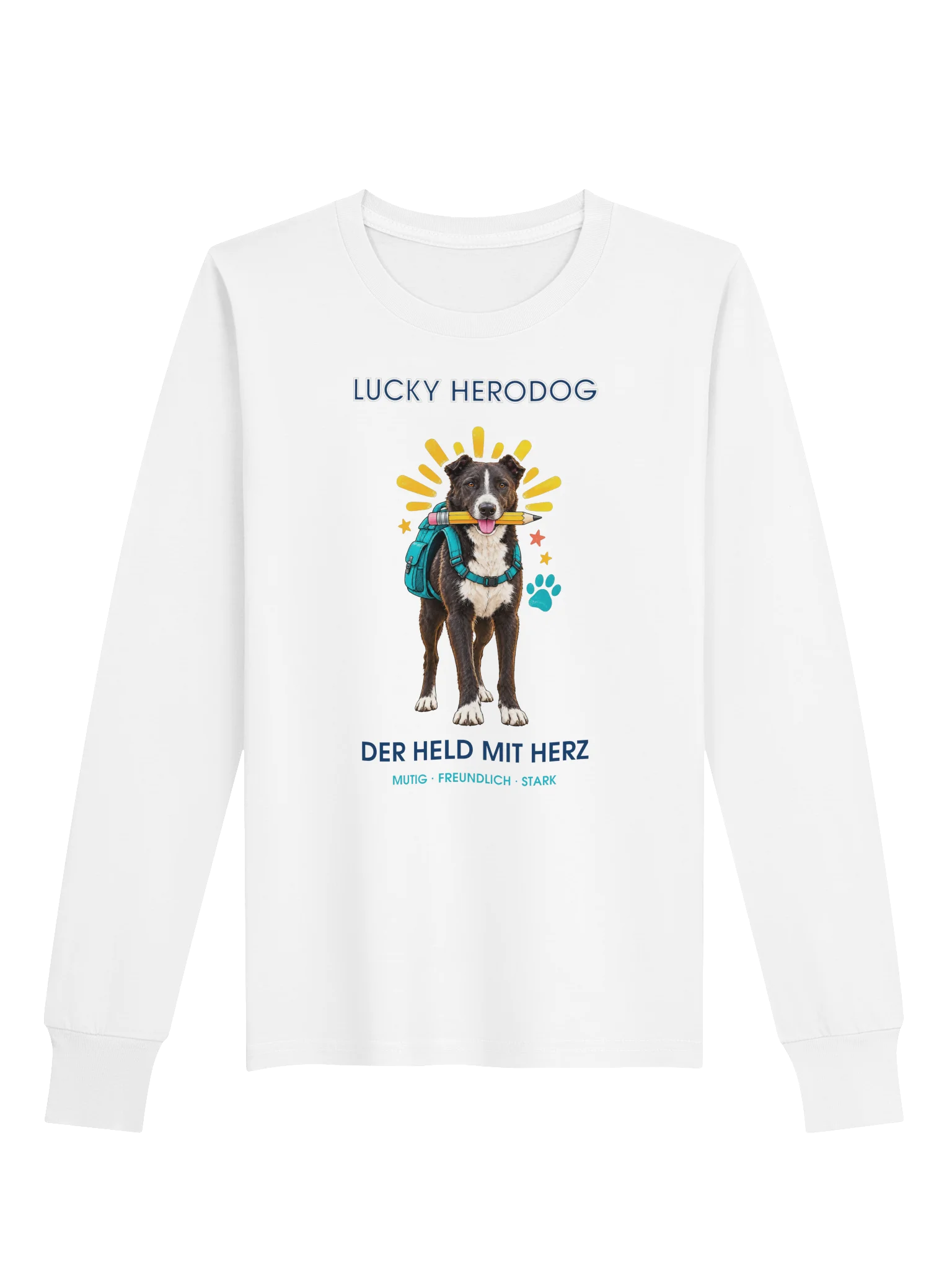 DogKids Schulanfänger Langarmshirt – Lucky HeroDog product image (1)