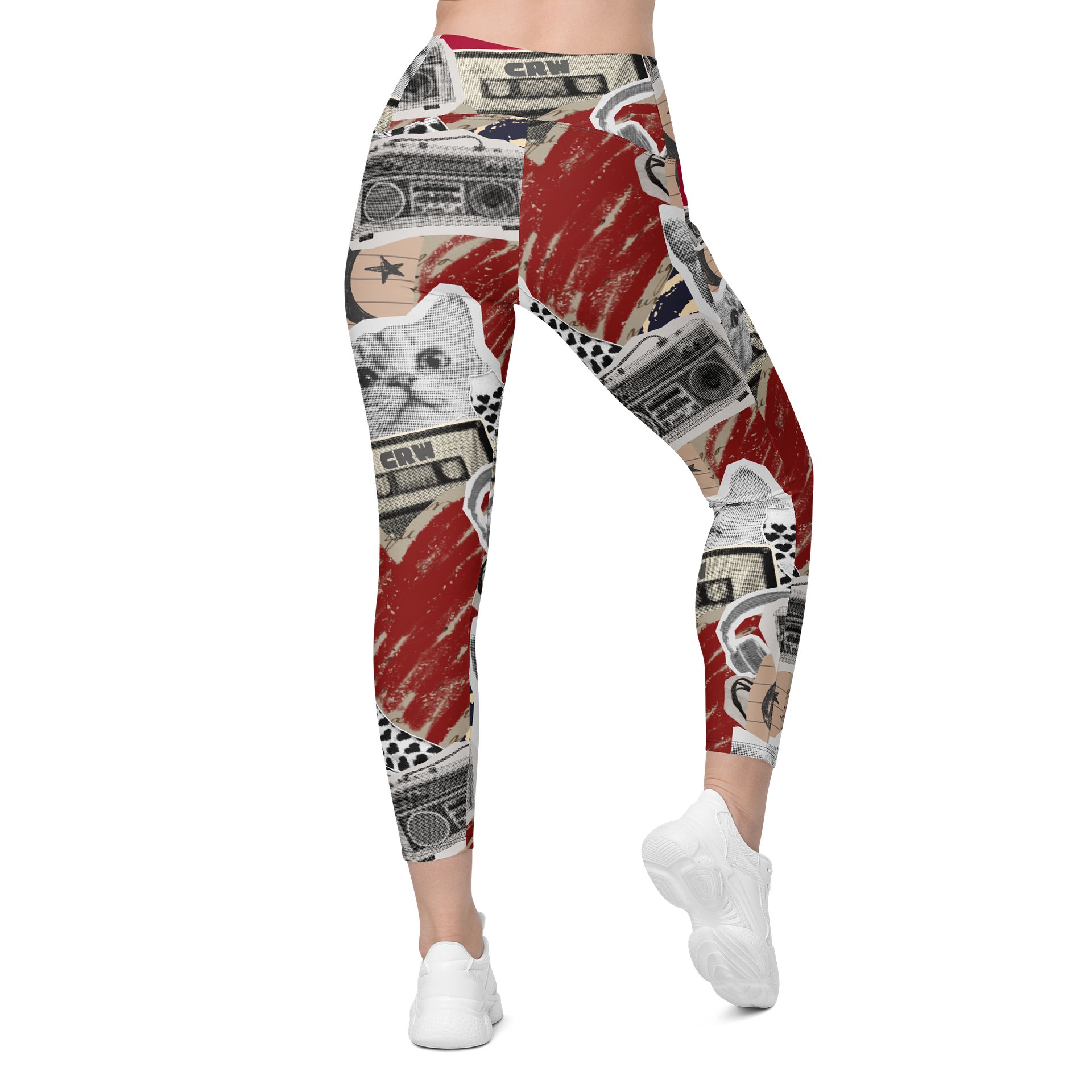 Favorite Things Nostalgic Collage Yoga Pants with Cat product image (2)