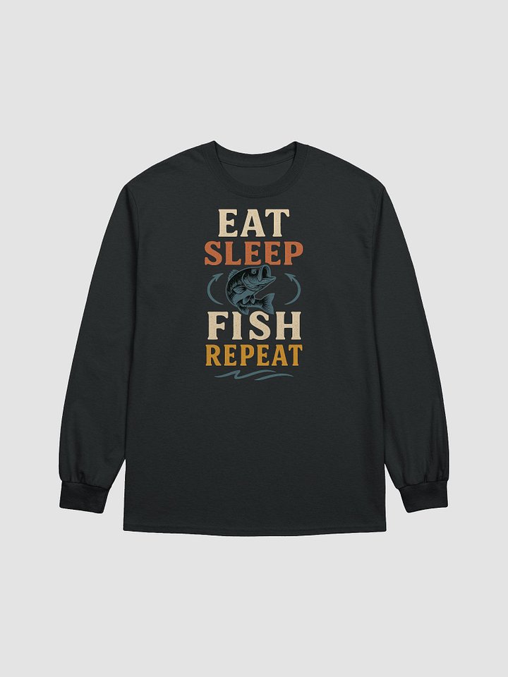 Funny Long Sleeve Fishing Shirt – Eat Sleep Fish Repeat product image (2)