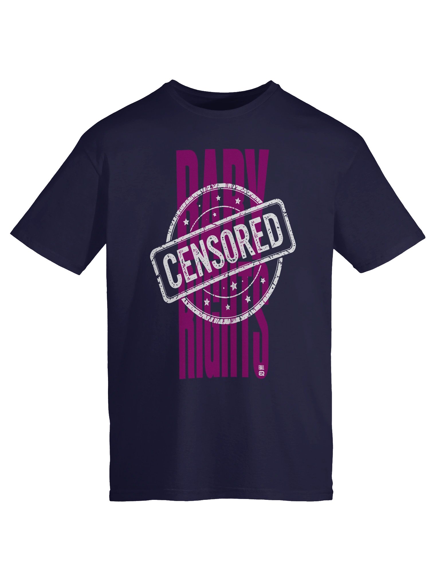 Censored_Baby Rights Gildan Unisex Softstyle T-shirt_EQALL® Essentials_ Pink / White product image (5)