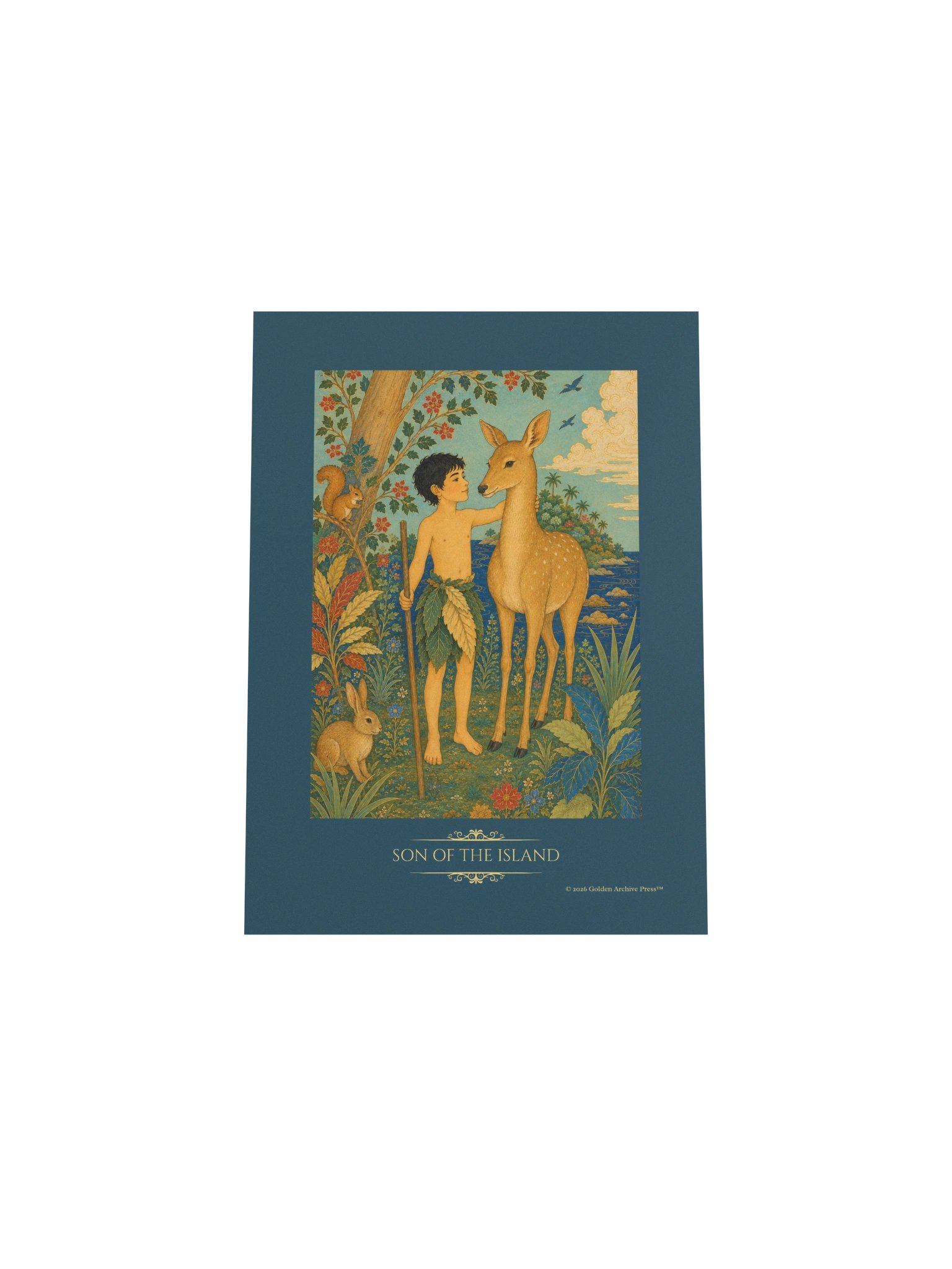 Son of the Island — Miniature Art Print (Child and Gazelle) product image (31)