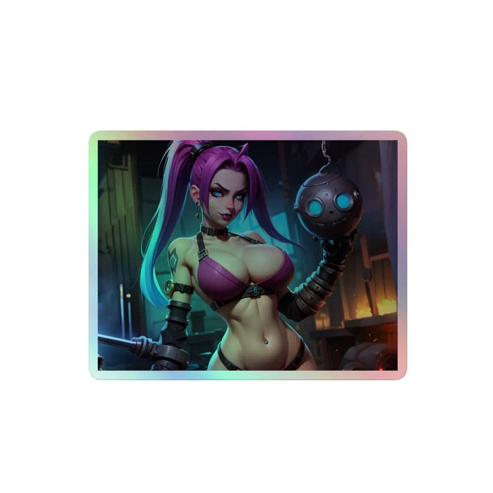Fantasy Purple Hair Holographic Sticker Set product image (2)