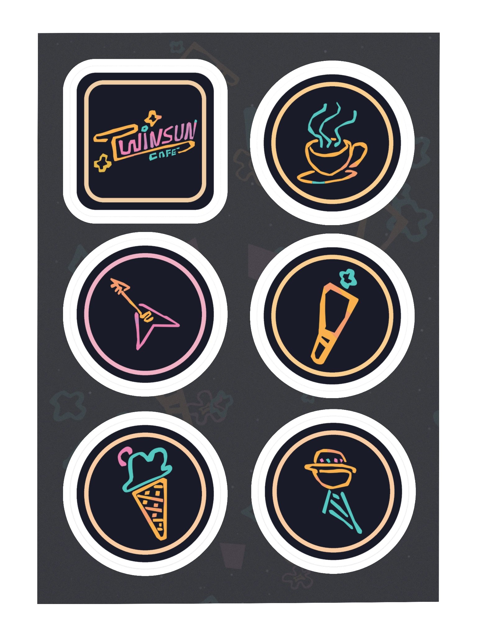 Twinsun Café Stickers product image (3)