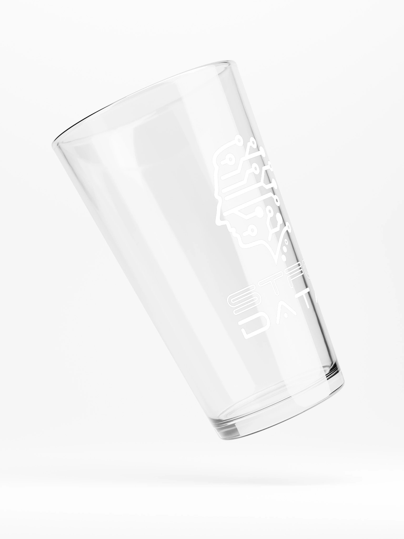 Glas | STFC Data Logo - weiß product image (4)